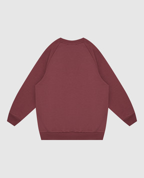 Balmain Children's burgundy sweatshirt BZ4I50Z3728610