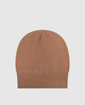 Peserico Brown hat with wool, silk and cashmere S36210F1209095