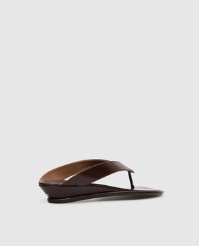 Giuseppe Zanotti Nour brown leather flip-flops E600046