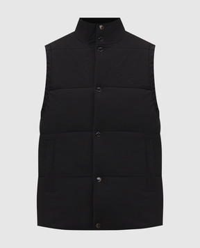 CAPOBIANCO Black quilted vest 21M151PE00