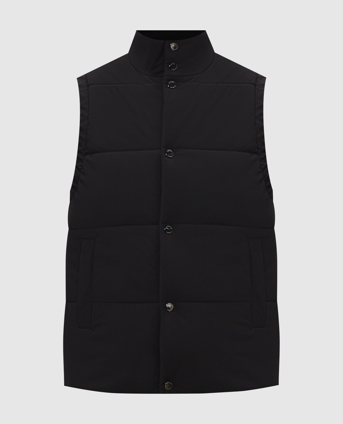 Black quilted vest