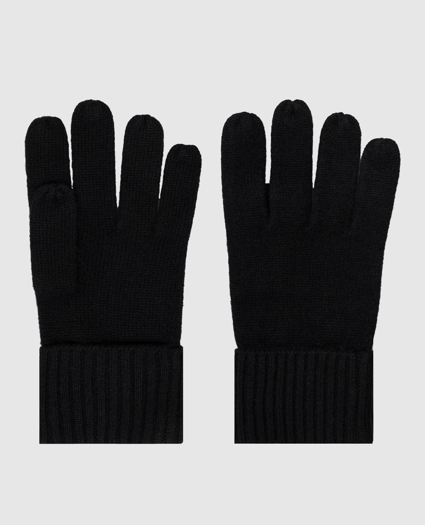 Black cashmere gloves
