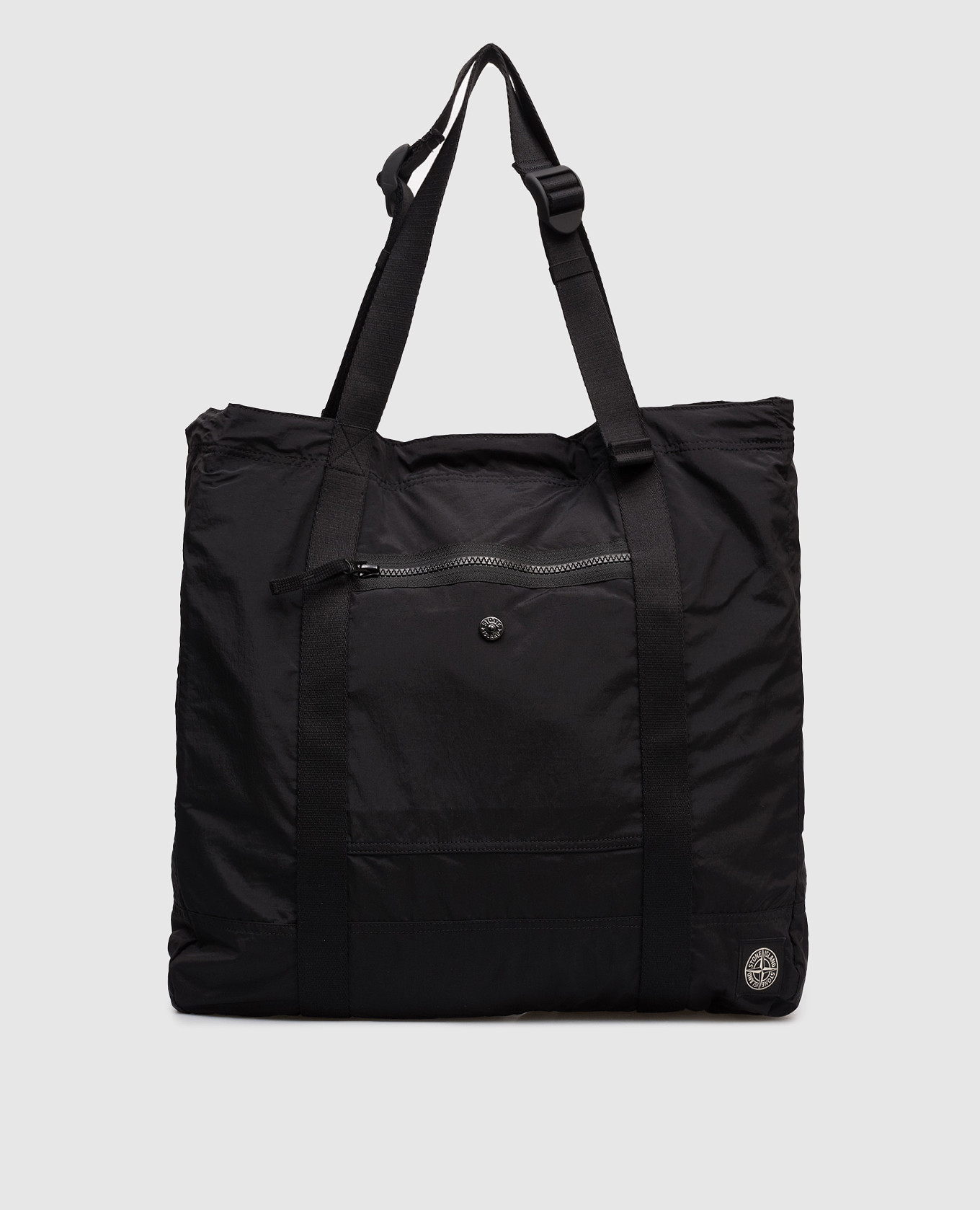 

Black tote bag with logo Stone Island