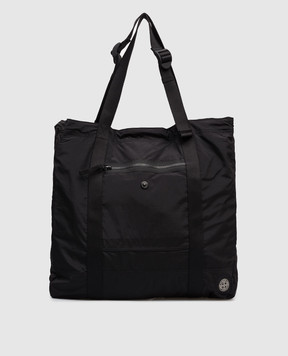 Stone Island Black tote bag with logo L1S159200012S0251