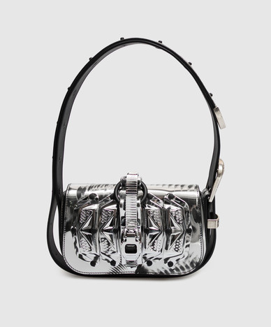 Silver cross-body bag C02