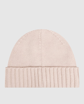 Enrico Mandelli Beige cashmere hat with logo embroidery CAP7735718