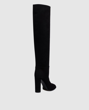 Le Silla Elsa black suede over the knee boots 7060C100RBPPPOW