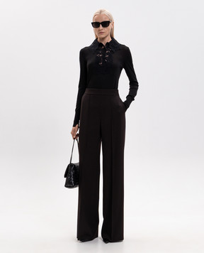 Agnona Brown wool pants T71203YUW022