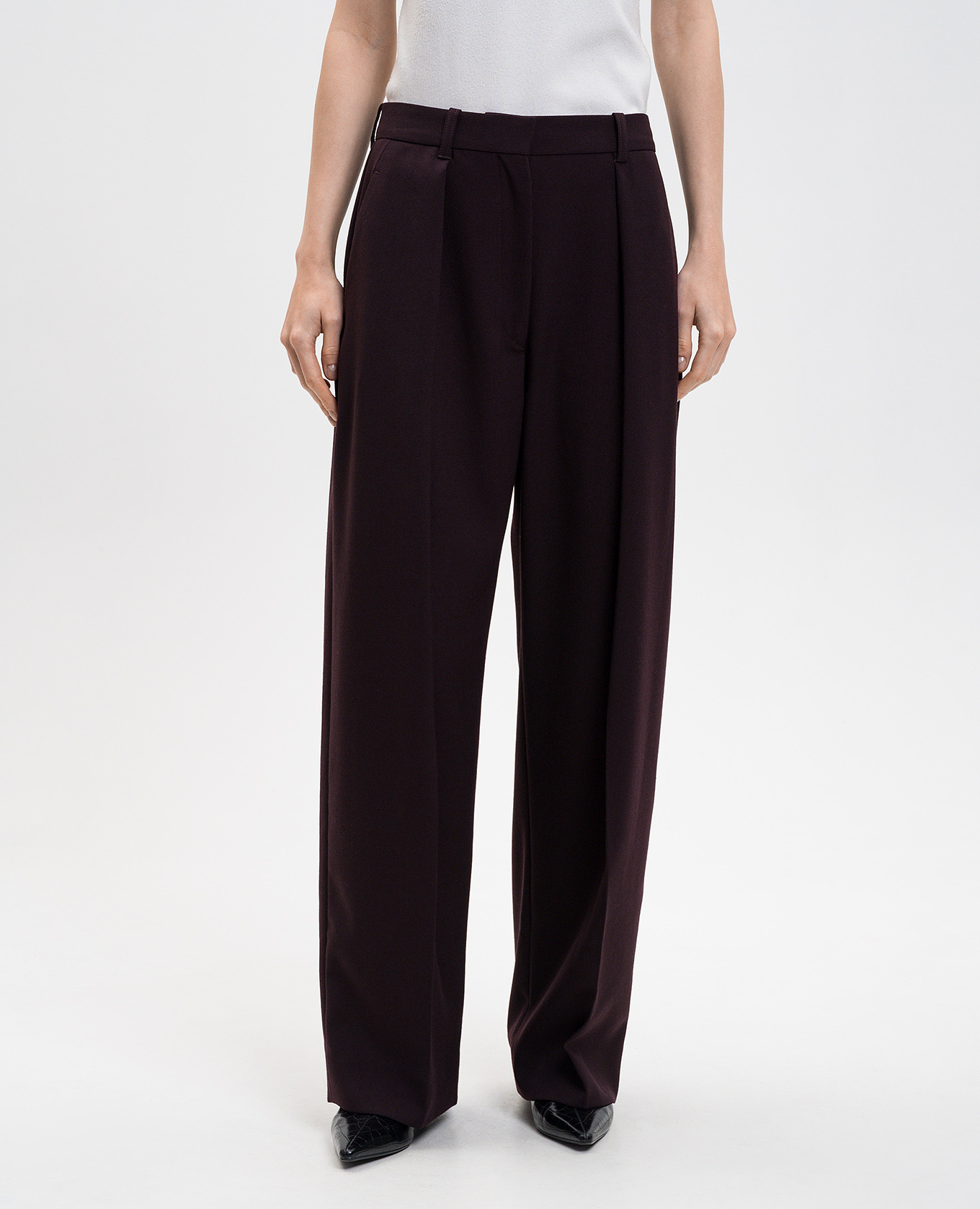 Purple wool pants Victoria Beckham 3