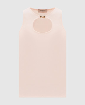 Twinset Pink ribbed T-shirt 261TT2280