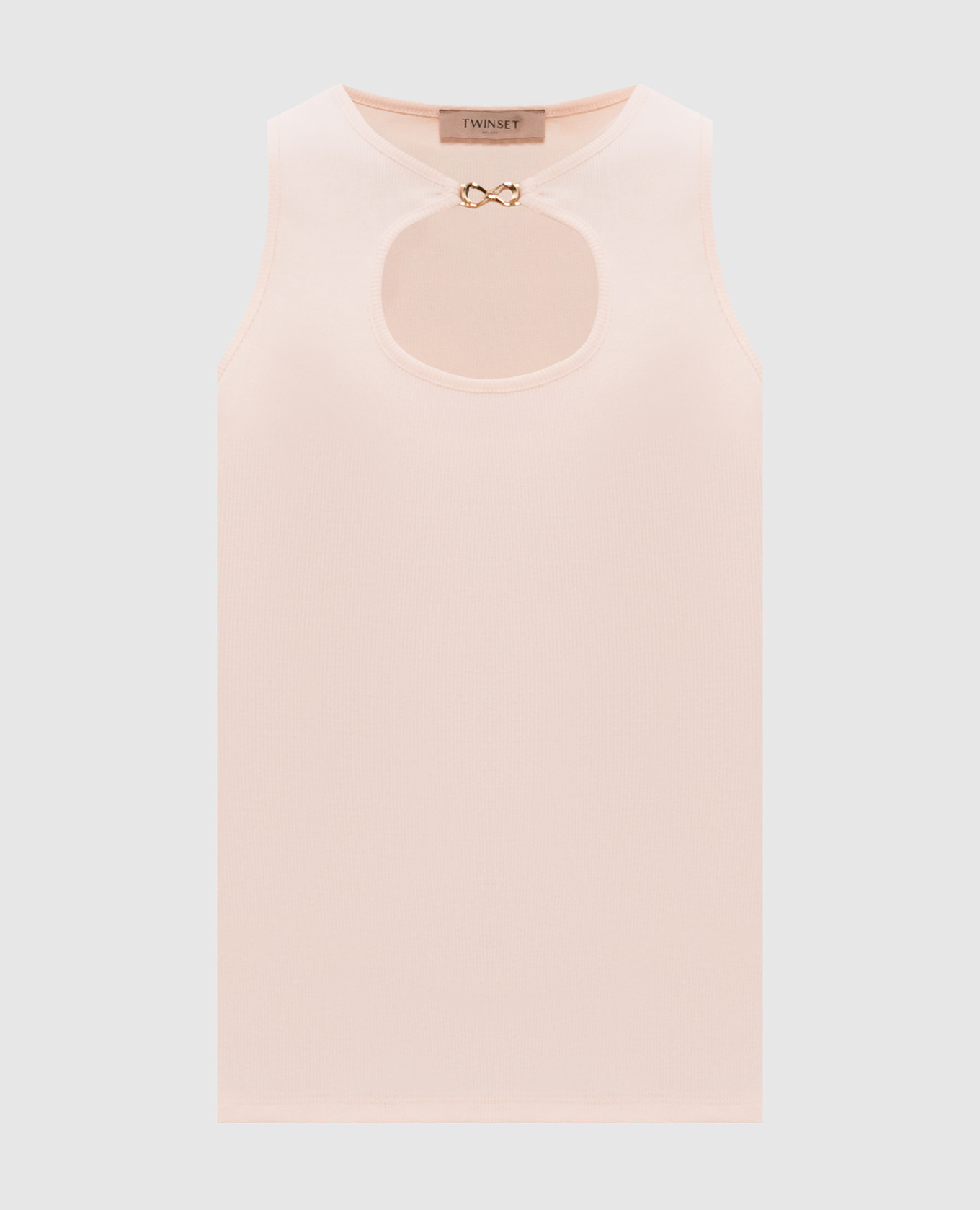 Pink ribbed T-shirt