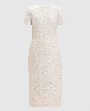 David Koma Ivory sequined tweed sheath dress RE26DK77D