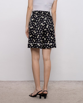 Dolce&Gabbana Black printed silk shorts FTDKSTIS13H