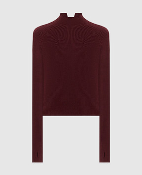 Y`S Yamamoto Burgundy ribbed golf YVK05682