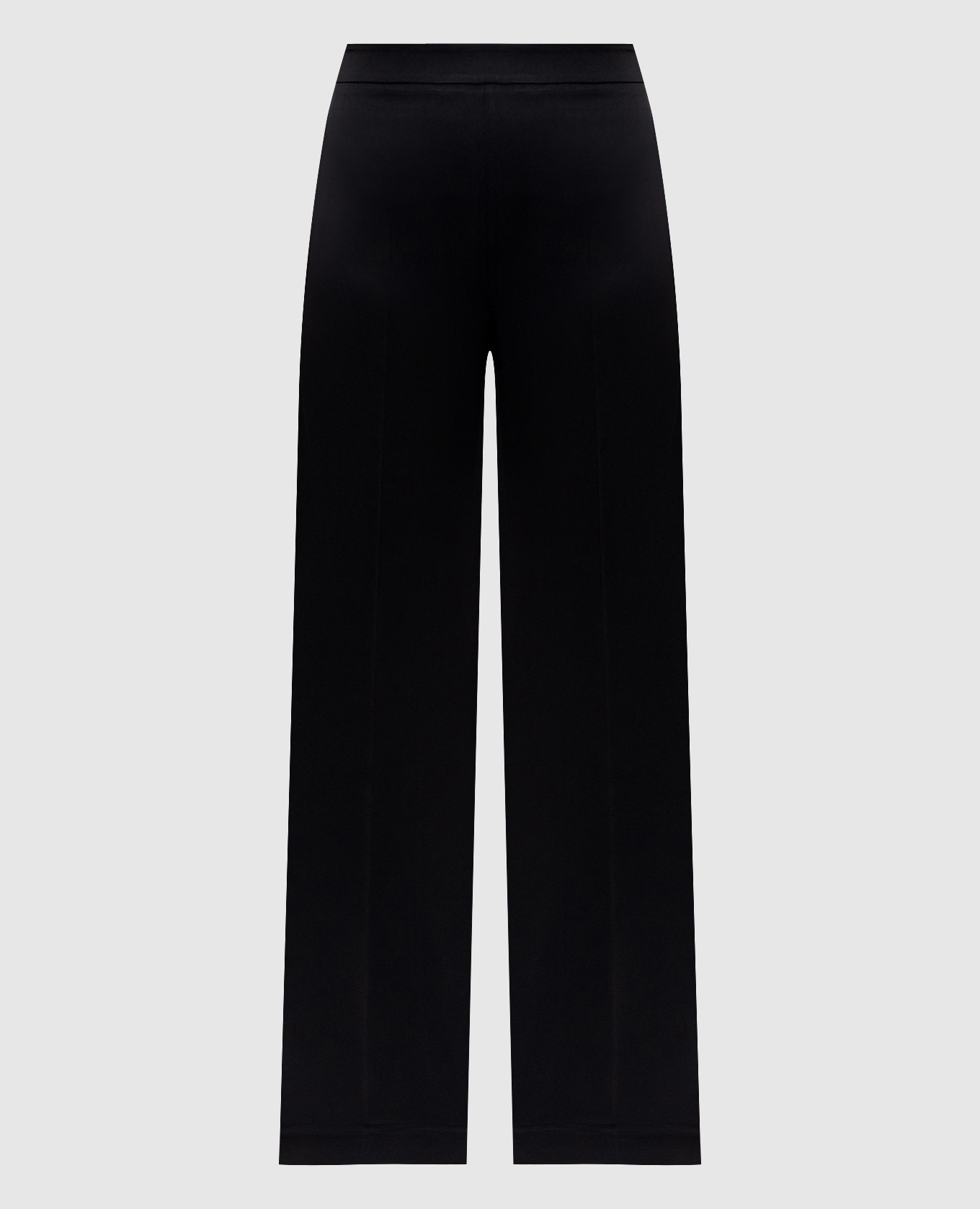 Black flared pants with logo