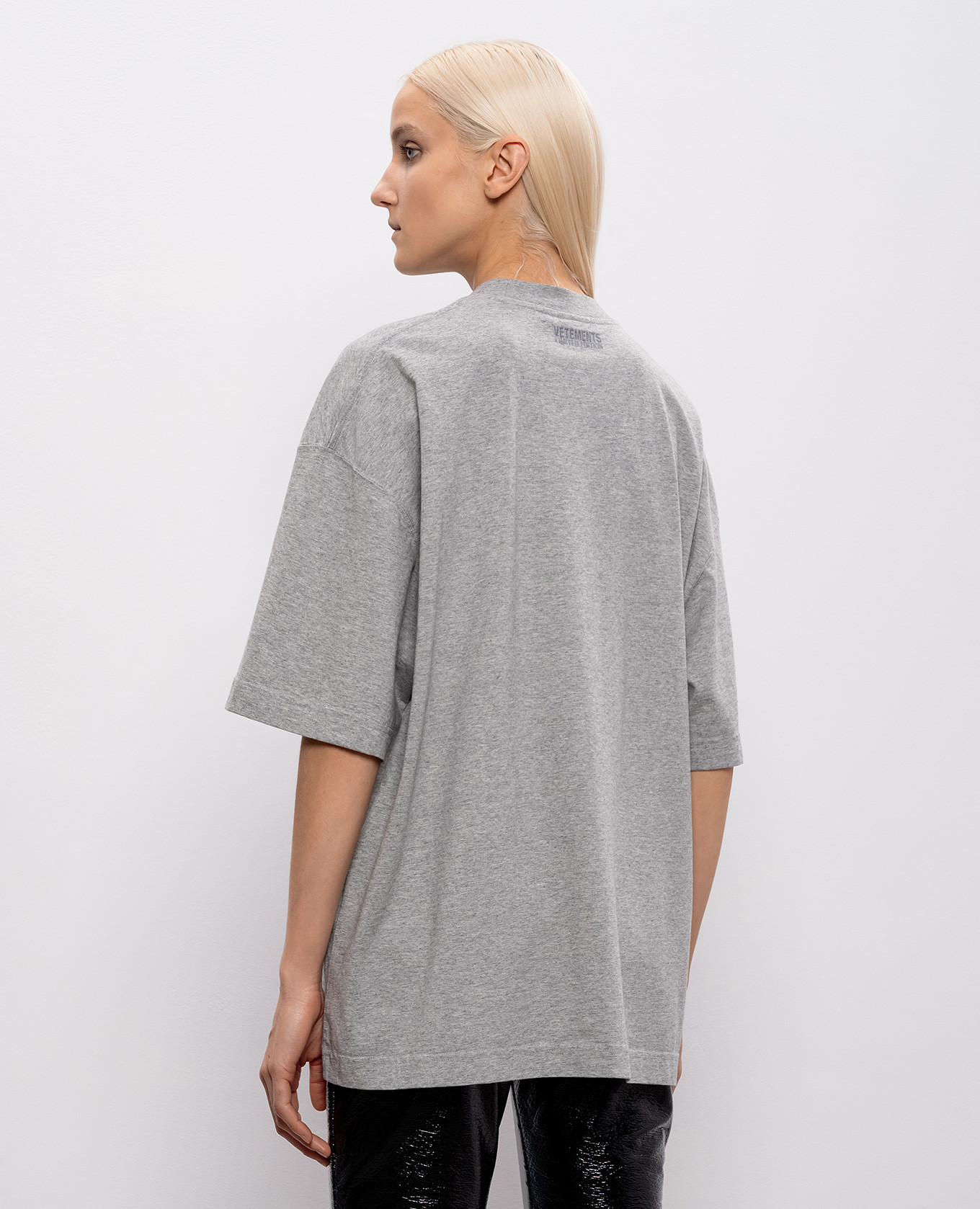 

Grey melange T-shirt with embroidery Vetements