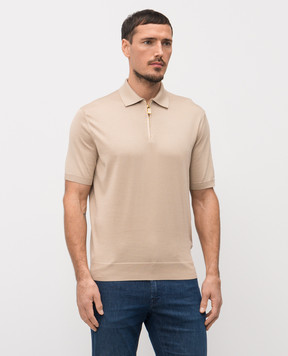 Stefano Ricci Beige polo with silk K616440Z35F26109