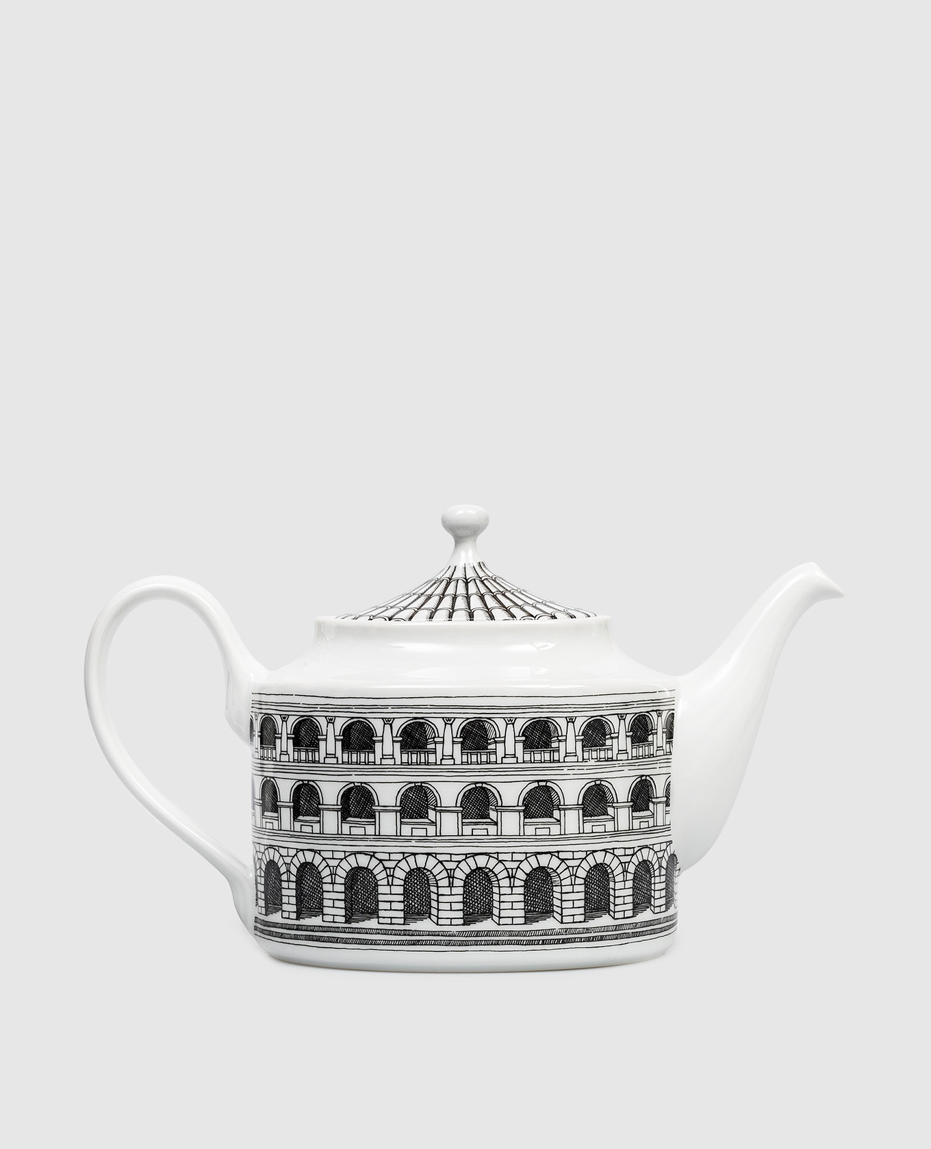 

White porcelain teapot Architettura Fornasetti