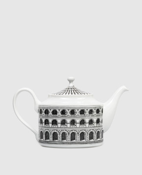 Fornasetti White porcelain teapot Architettura P22X441