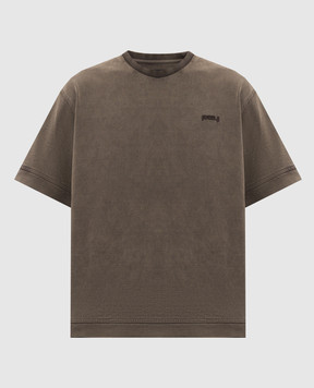 Juun.j Khaki T-shirt with print JC6742P40D