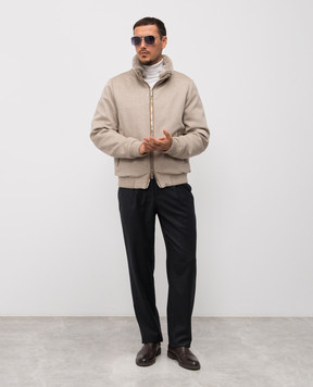 MooRER Bellati beige cashmere down jacket BELLATIBAB
