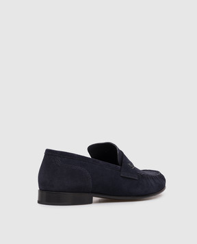 Jimmy Choo Ellis blue suede loafers ELLISLOAFERFSUE
