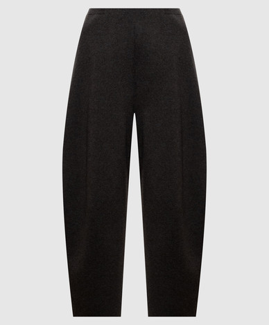 Brown wool and cashmere pants