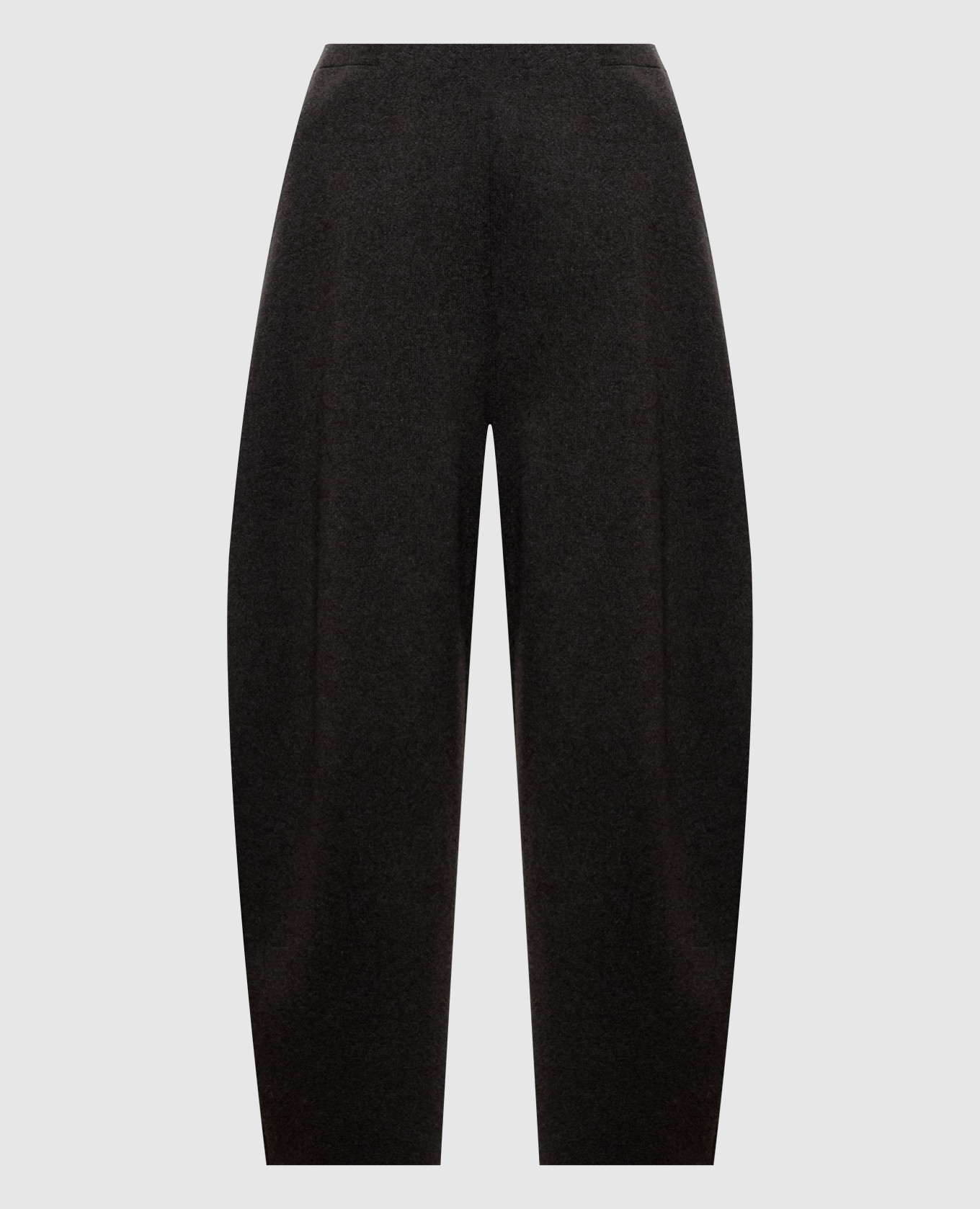 Brown wool and cashmere pants