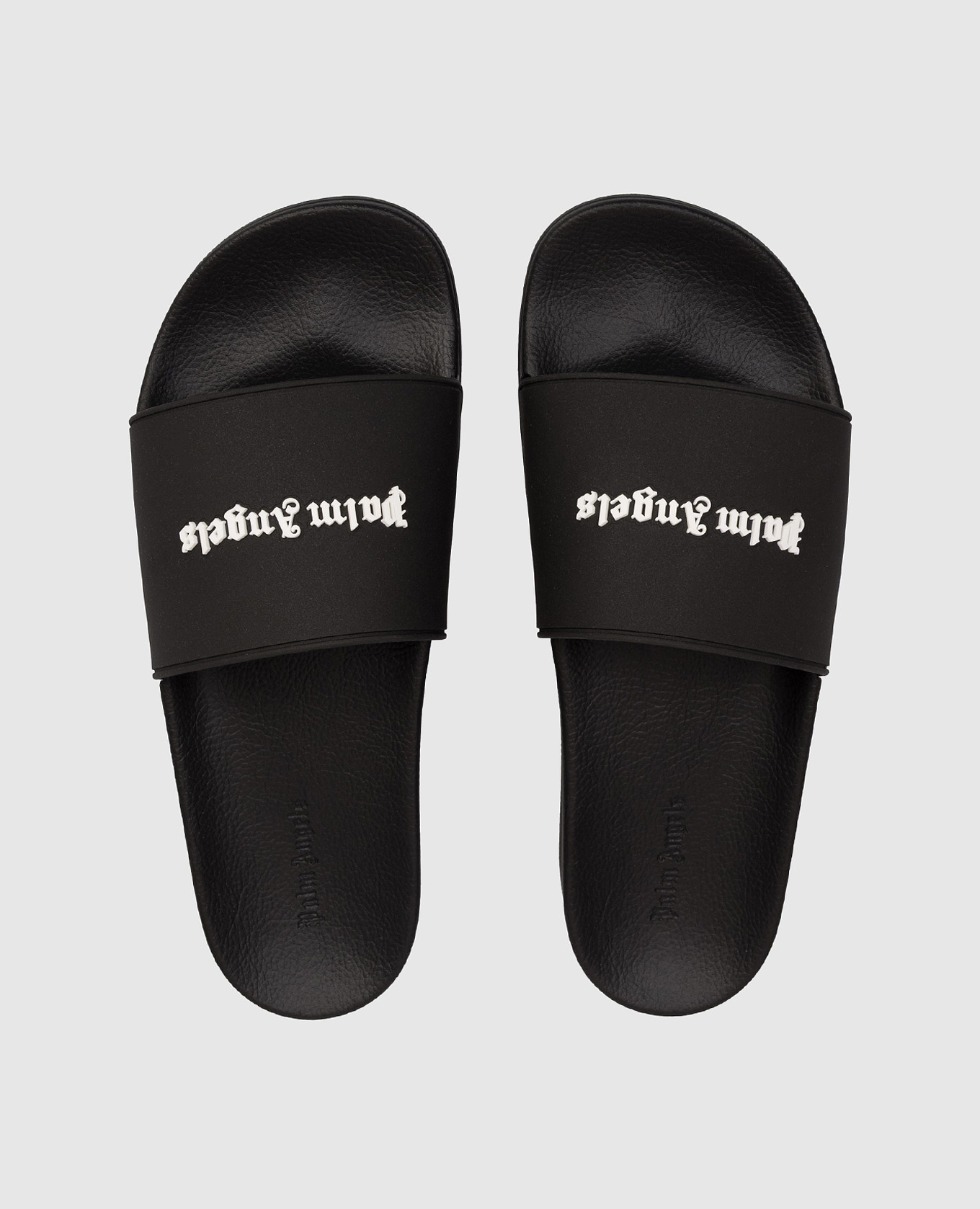 

Black sliders with textured logo Palm Angels