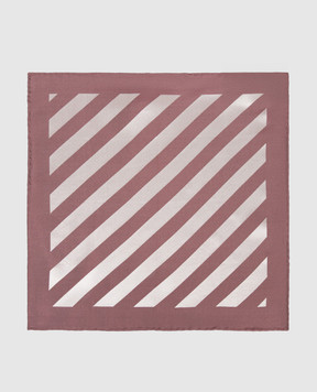 Brunello Cucinelli Red striped silk pachet MX8750091