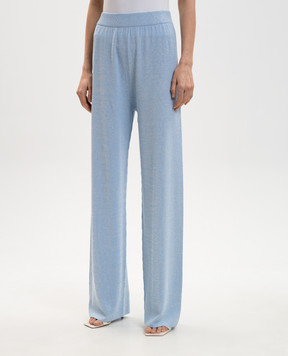 Fabiana Filippi Blue pants with lurex PAD276F351M220