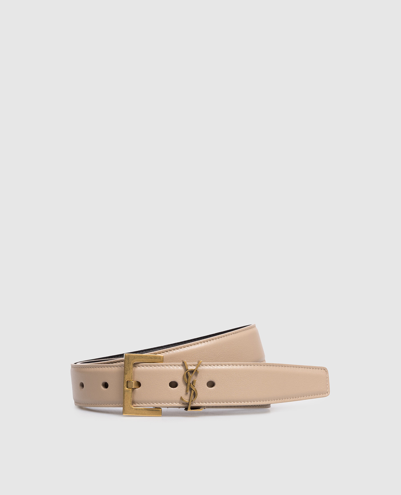

Beige leather belt Cassandre Saint Laurent