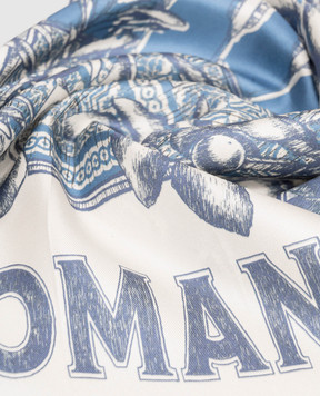 Alemais Villa Romantica white silk scarf 6629A