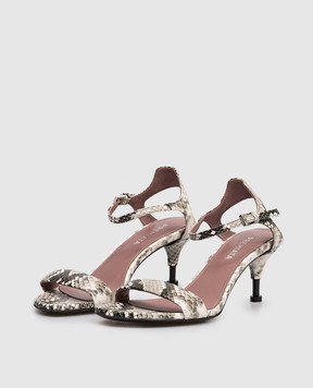Premiata Leather sandals with python embossing M7020
