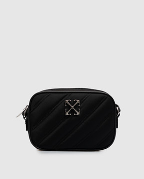 Off-White Black cross-body bag with textured emblem OWWNQ07F26FB01