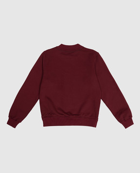 Dolce&Gabbana Children's burgundy sweatshirt with logo embroidery L4JWKDG7QK026