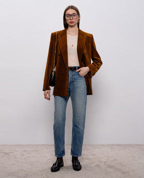 Saint Laurent Blue jeans with a worn effect 747651Y13KB