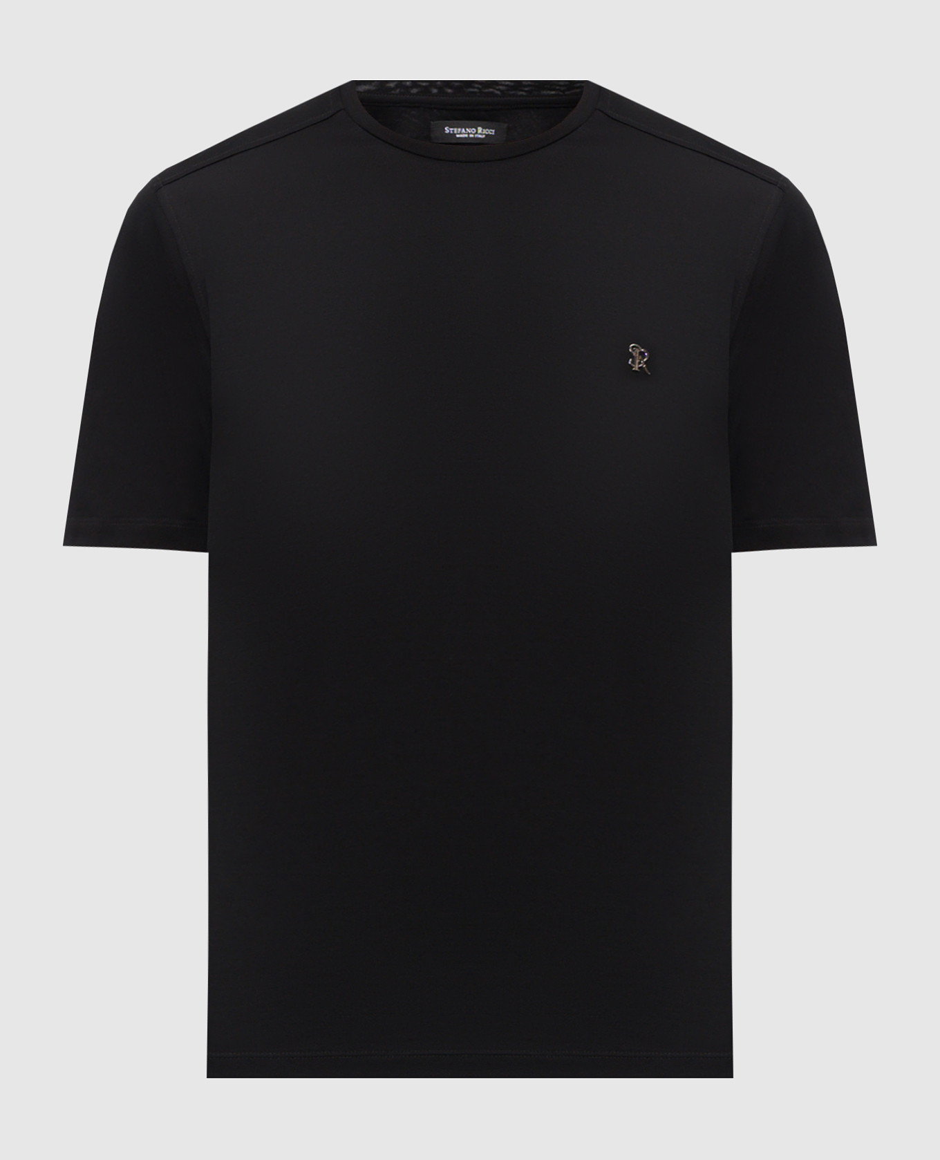 Black T-shirt with monogram logo