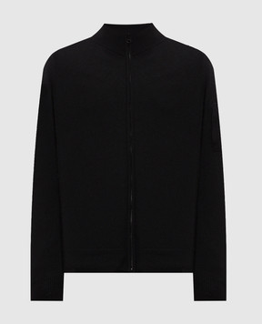 C.P. Company Black cardigan with wool MKN088A110149A