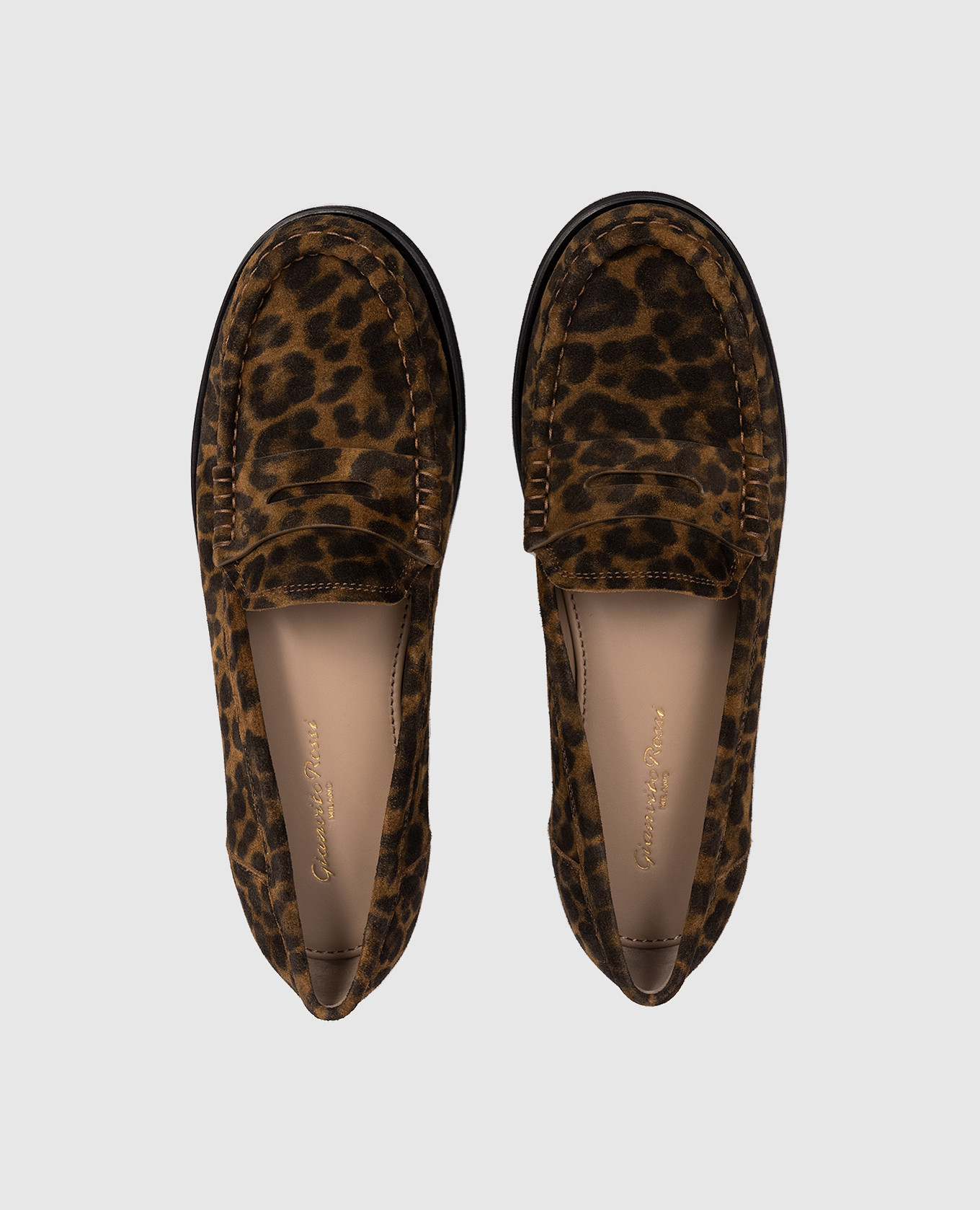 Vernon brown suede loafers Gianvito Rossi 4