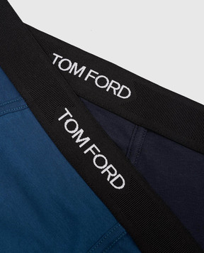 Tom Ford Set of blue boxer shorts with logo pattern T4XC31040