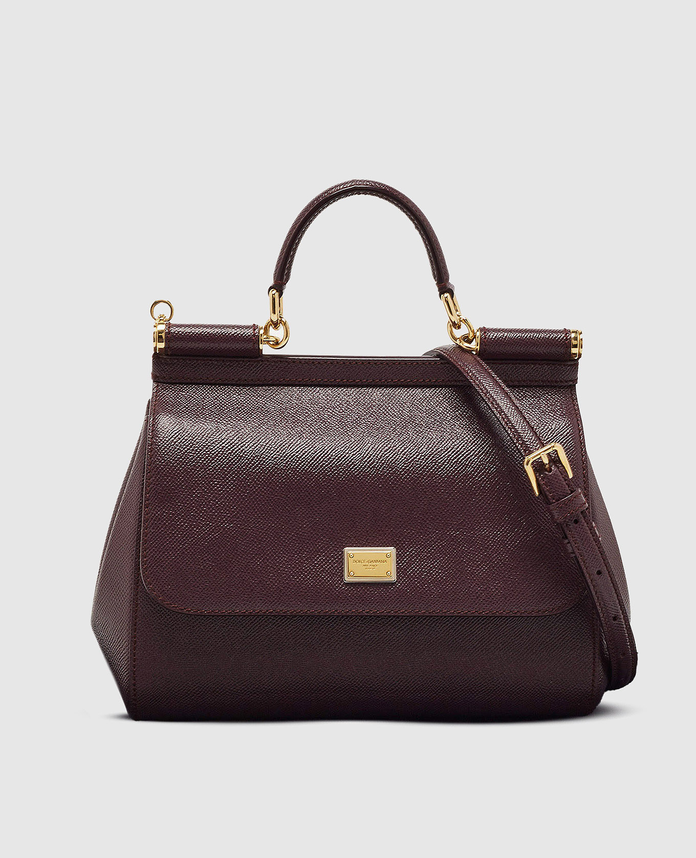 Purple leather bag Sicily