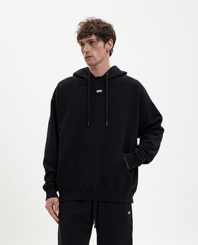 Off-White Black hoodie with Paint Arrow logo 44MBB085S26F00K