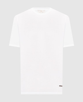 Enrico Mandelli White T-shirt with logo patch 3K052A5677