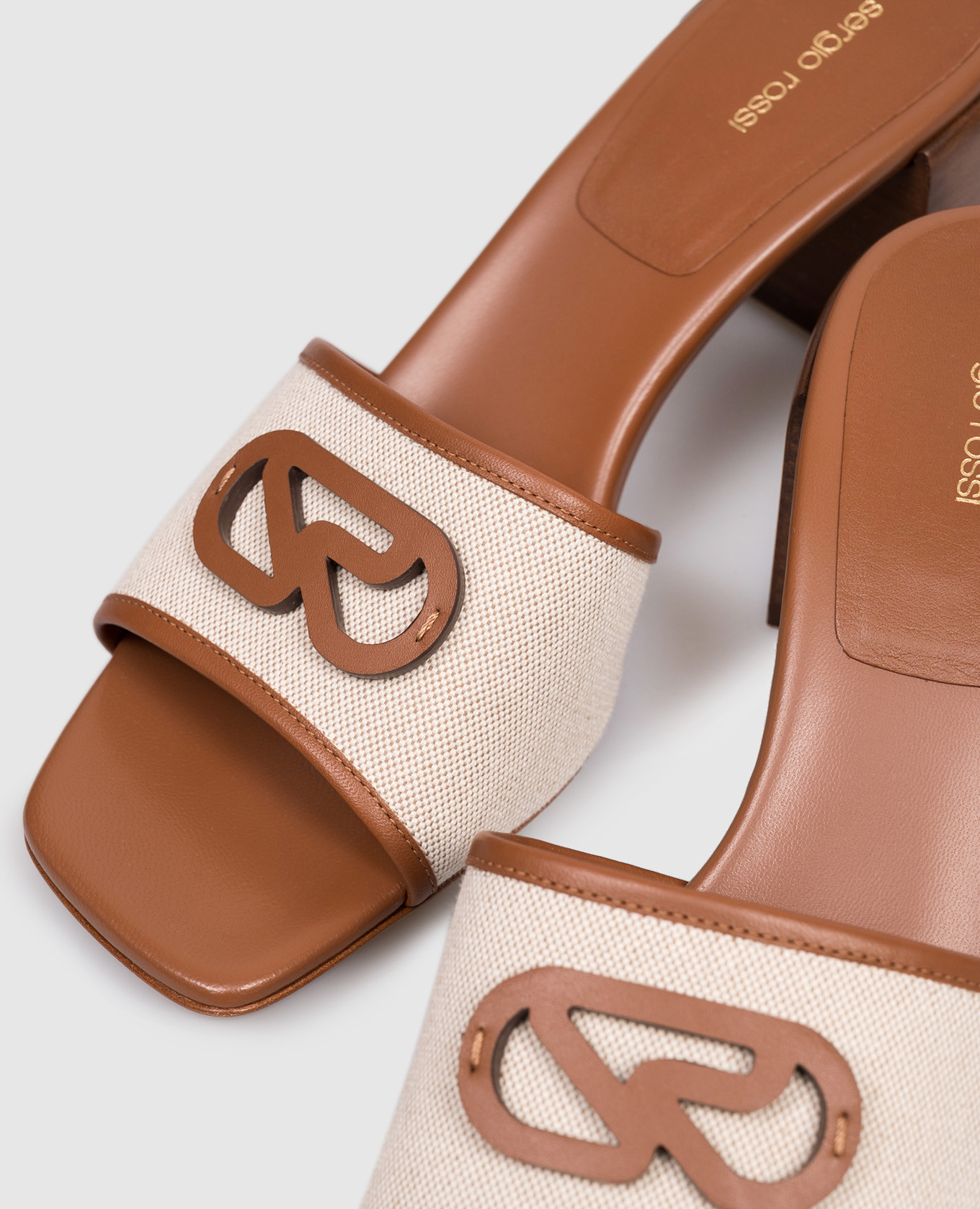 Beige Surge mules Sergio Rossi 5