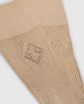 Peserico Beige socks with lurex A41070C0RCC792