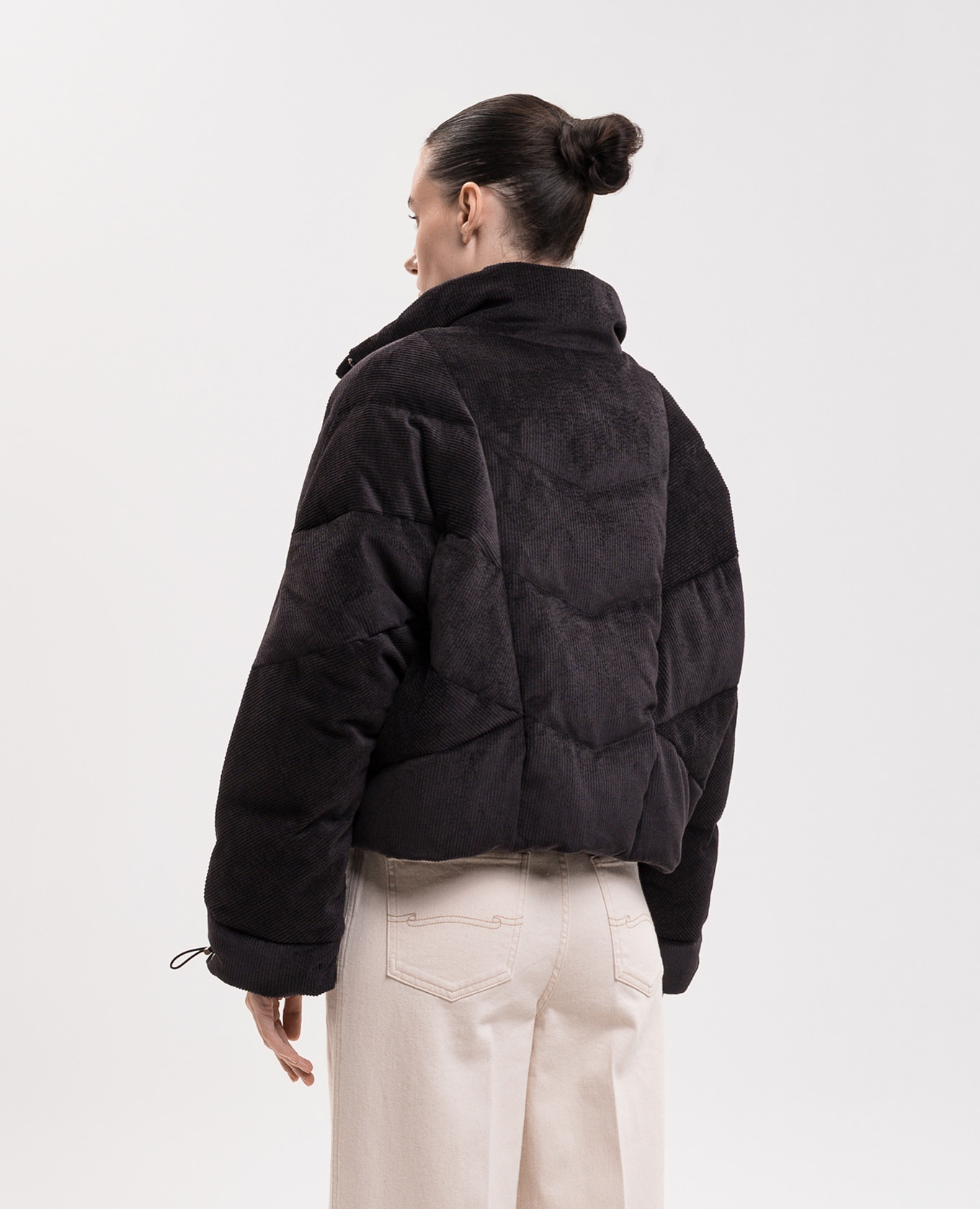 Black corduroy down jacket Be Florence 4