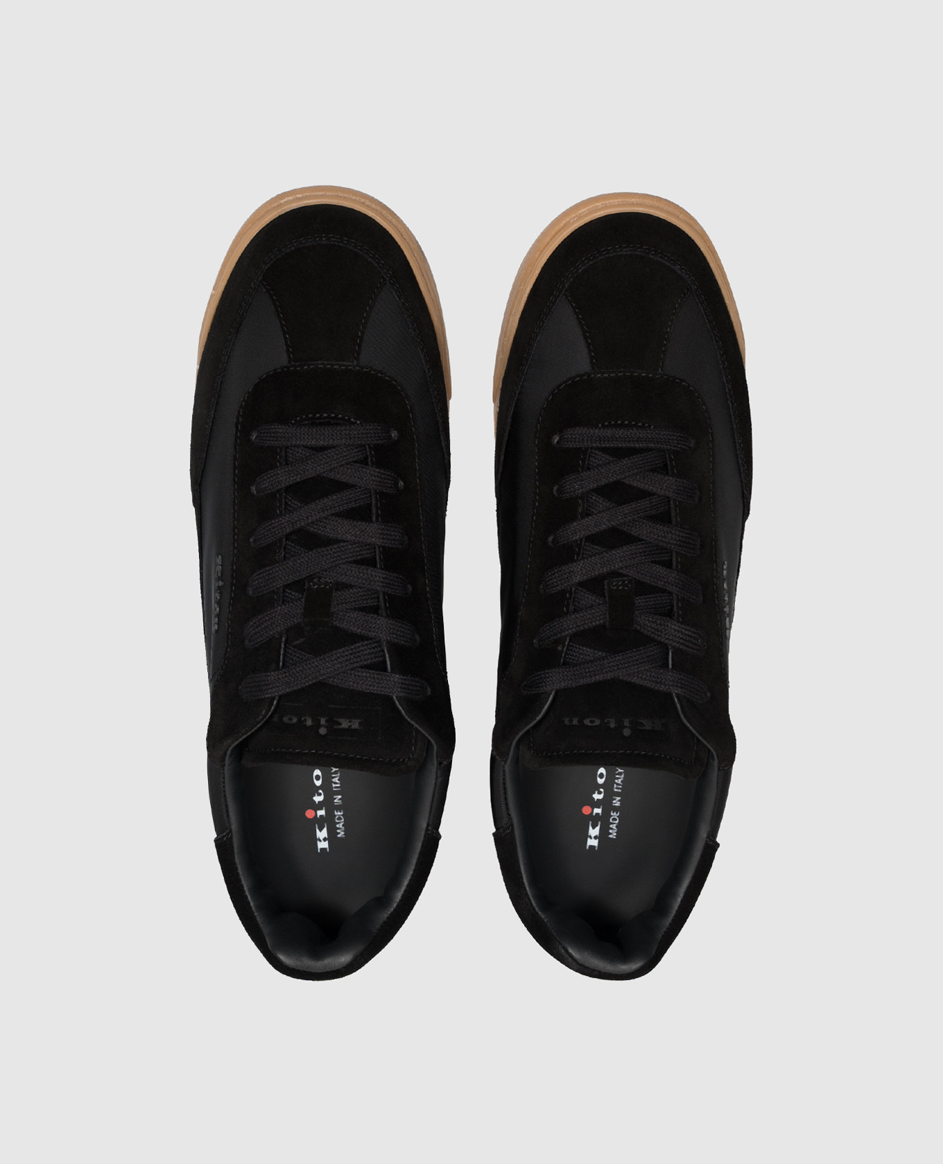 Black combination sneakers Kiton 4