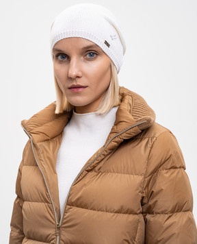 Herno White wool hat with logo BER00057D70166