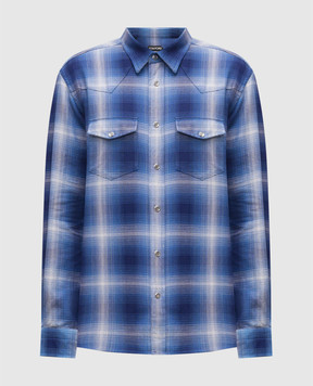 Tom Ford Blue checkered shirt HDS001FMC305